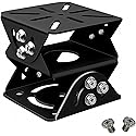 FINXRoll CCTV Security Camera Universal Pole Mounting Mount Bracket Adapter for PTZ Dome Surveillance Camera (3-Axis Black Bracket)