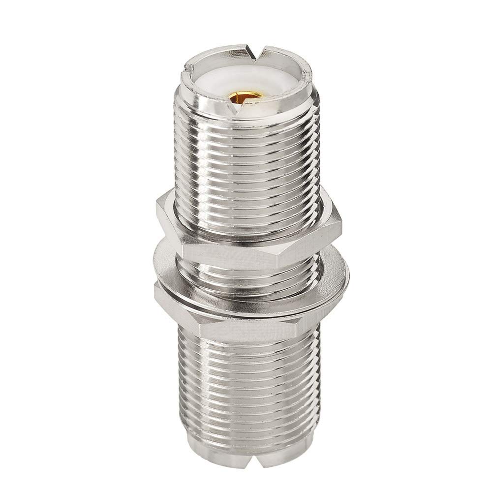 Eightwood 2pcs SO239 Adapter UHF Female to Female Jack Bulkhead RF Connector