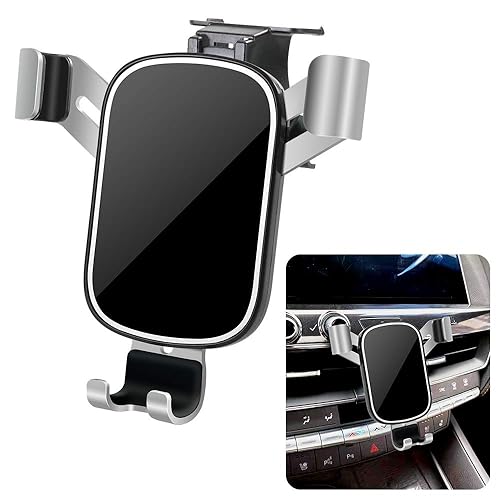 LUNQIN Car Phone Holder for Cadillac CT5 2020 2021 2022 2023 2024 2025 2026 and CT5-V 2020-2026 Auto Interior Accessories Cell Phones Mount Cellphone