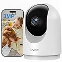 GNCC Indoor Security Camera, 2K Cameras for Home Security with Motion Detection, Baby/Pet Camera with Phone App, Night Vision, 2-Way Audio, TF/Cloud