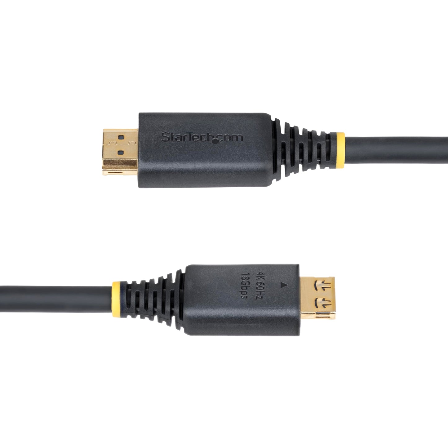 StarTech.com 15ft (4.5m) High Speed HDMI Cable with Gripping Connectors, 4K 60Hz/1440p 144Hz, 18Gbps, UHD HDMI 2.0 Cord, TPE Jacket