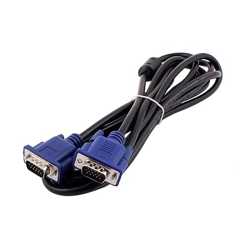 uxcell 2.5 Meter Length 15 Pins Black Male to Male VGA Monitor Extension Cable