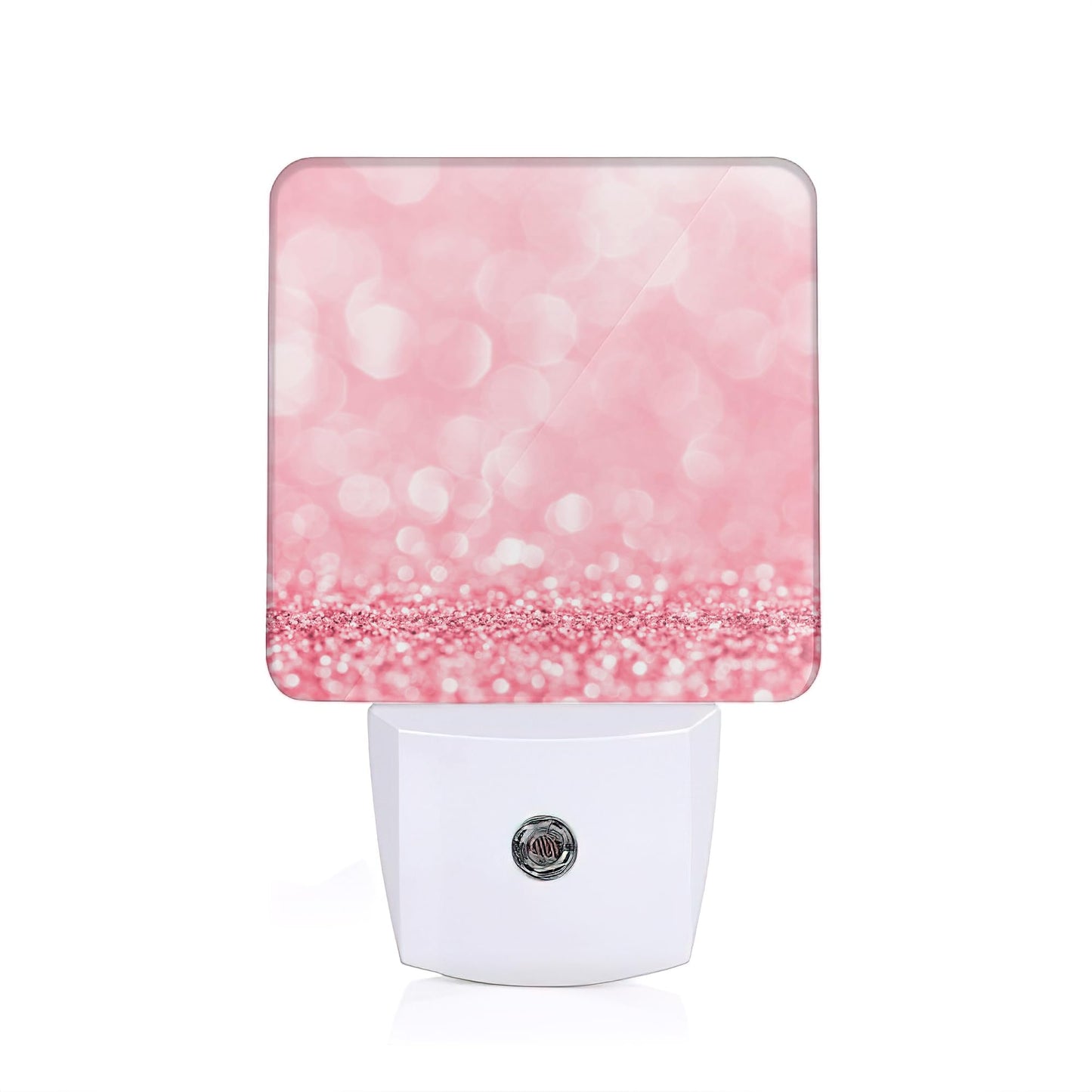 Pink Glitter Night Light,Plug into Wall Nightlights with Dusk to Dawn Light Sensors,Nightlights for Bedroom/Bathroom/Hallway/Kitchen,Nightlight