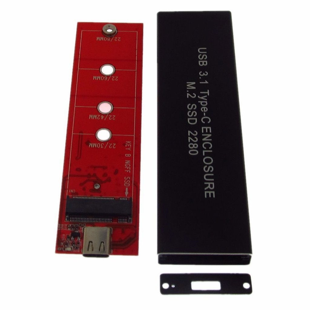 NewZoll USB 3.1 Type C to M.2 NGFF SATA SSD Hard Disk Case Enclosure 6Gbps for SATA 3.0 2230/2242/2260/2280