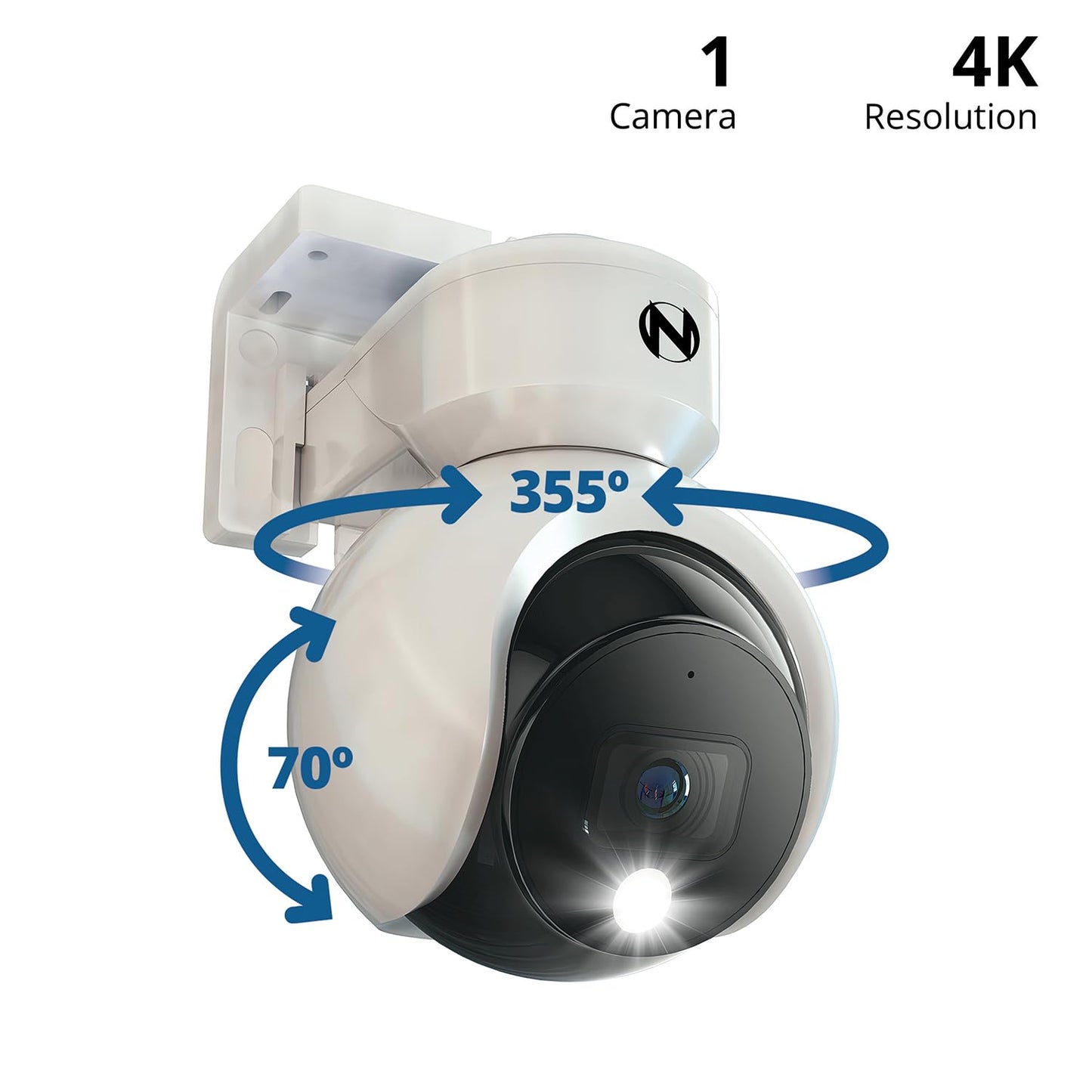 Night Owl® Add On Wired 4K Deterrence Cameras with 2-Way Audio - White