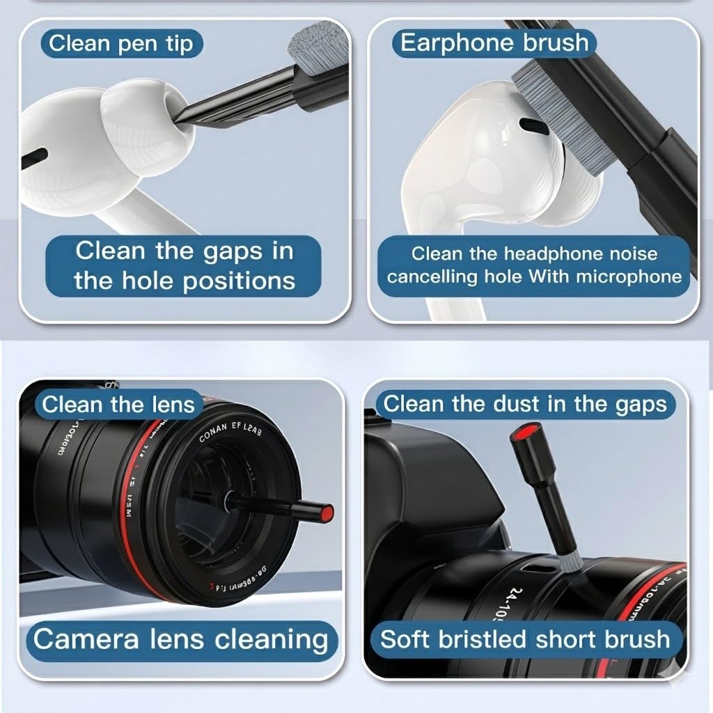 Lanrxs 22 in 1 Precision Cleaning Kit - Professional Electronic Device Cleaning Tools for Phone, airPods Headset, Keyboards, Cameras, Laptop & More