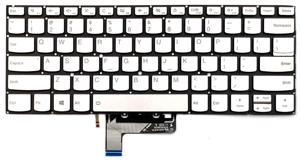 laptoppartshub Replacement Backlit Silver Keyboard for Yoga C930-13IKB, Yoga 7 Pro-13IKB Laptop