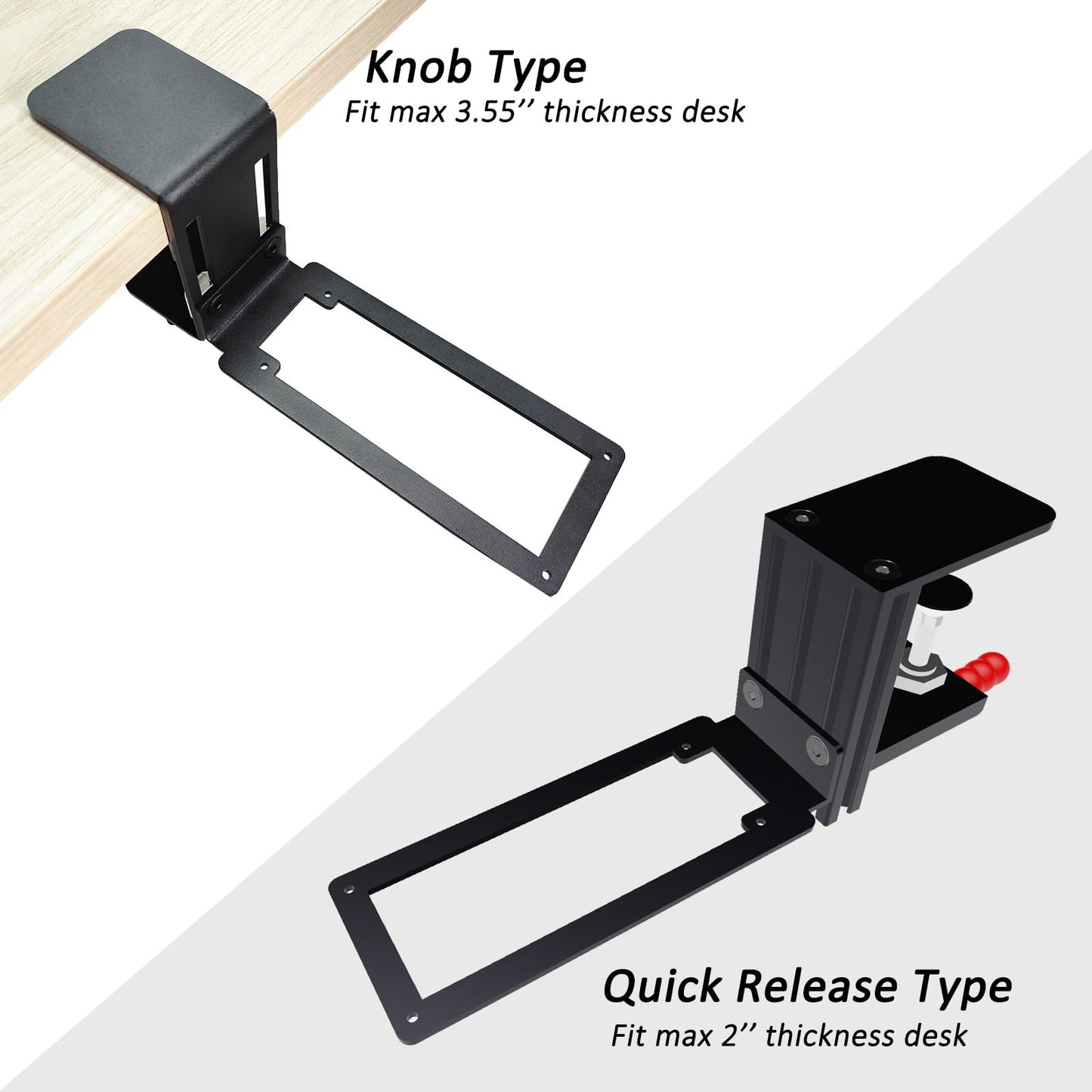 WELLMETE Clamp-on Desk Mount for Flight Sim Joystick-Compatible with Logitech G Extreme 3D PRO Joystick Adjustable Enduring Steel Mount Holder