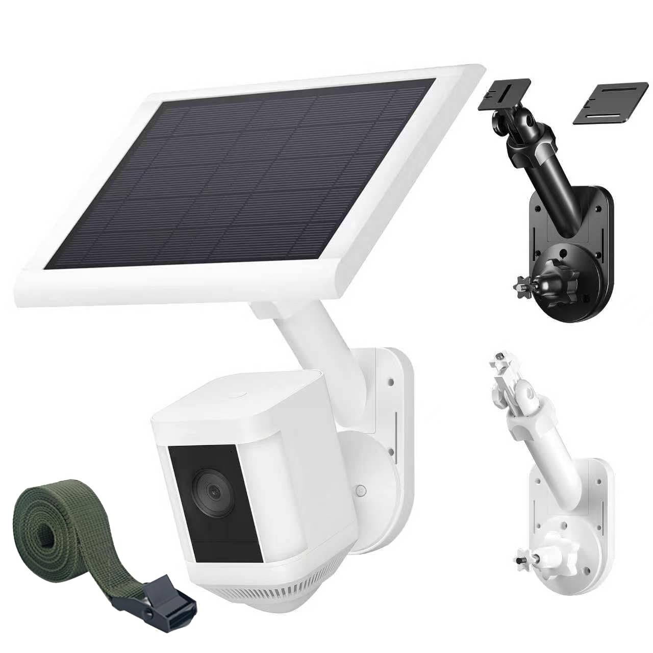 Wall Mount for Cameras and Solar Panels, 2-in-1 Mount Compatible with Ring, Blink, Eufy, Arlo, Wyze, etc Solar Panel and Cam, with Ring Stick Up