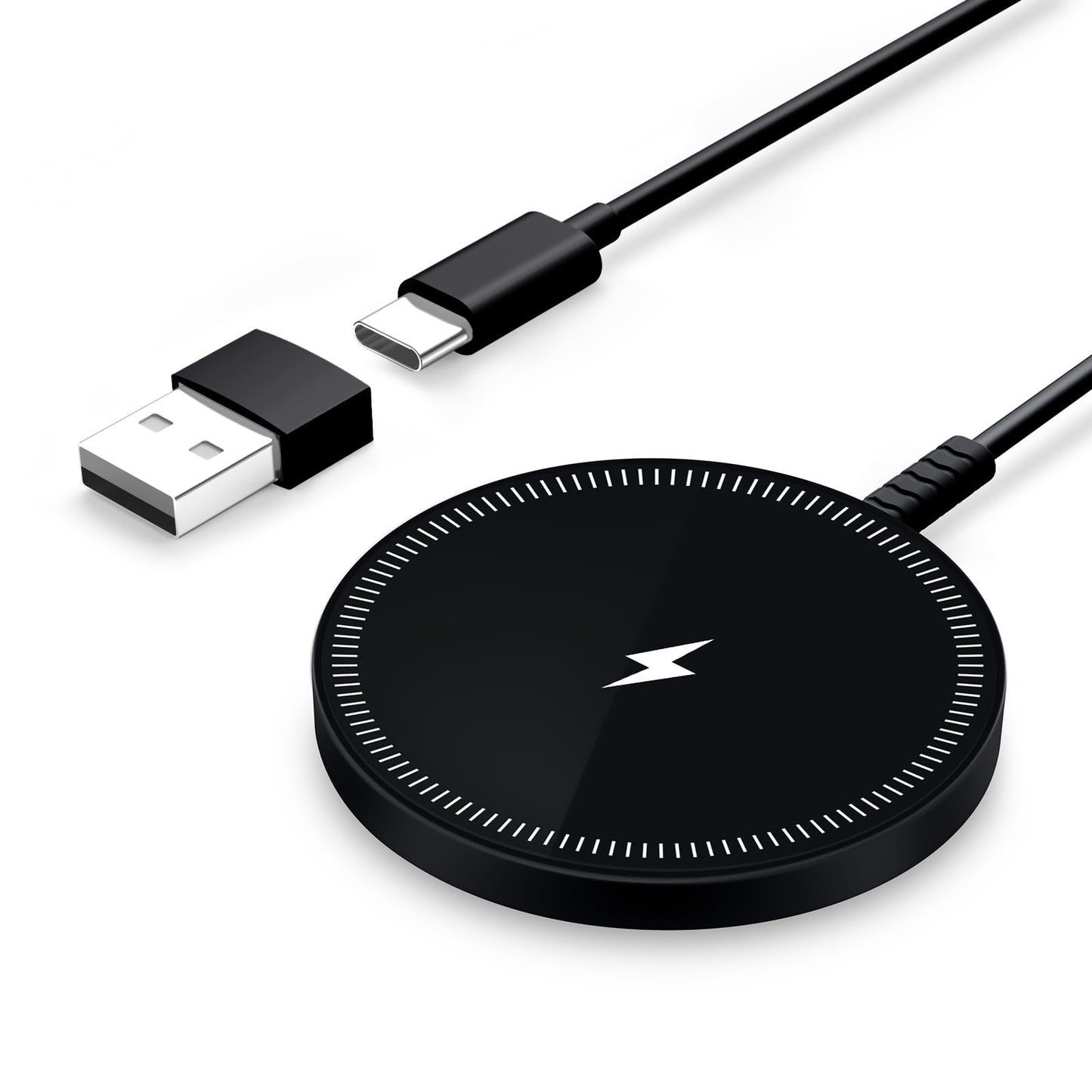 Magnetic Wireless Charger Fast Charge Strong Magnet Charging Pad for iPhone 17/16/15/14/13/12 - Series&AirPods Pro 4-2, Daul Ports, Case-Friendly