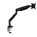 Mount-It! Single Monitor Arm Desk Mount with Gas Spring, Height Adjustable Monitor Stand for 13-32 Inch Screens up to 20 lbs, VESA 75x75 & 100x100