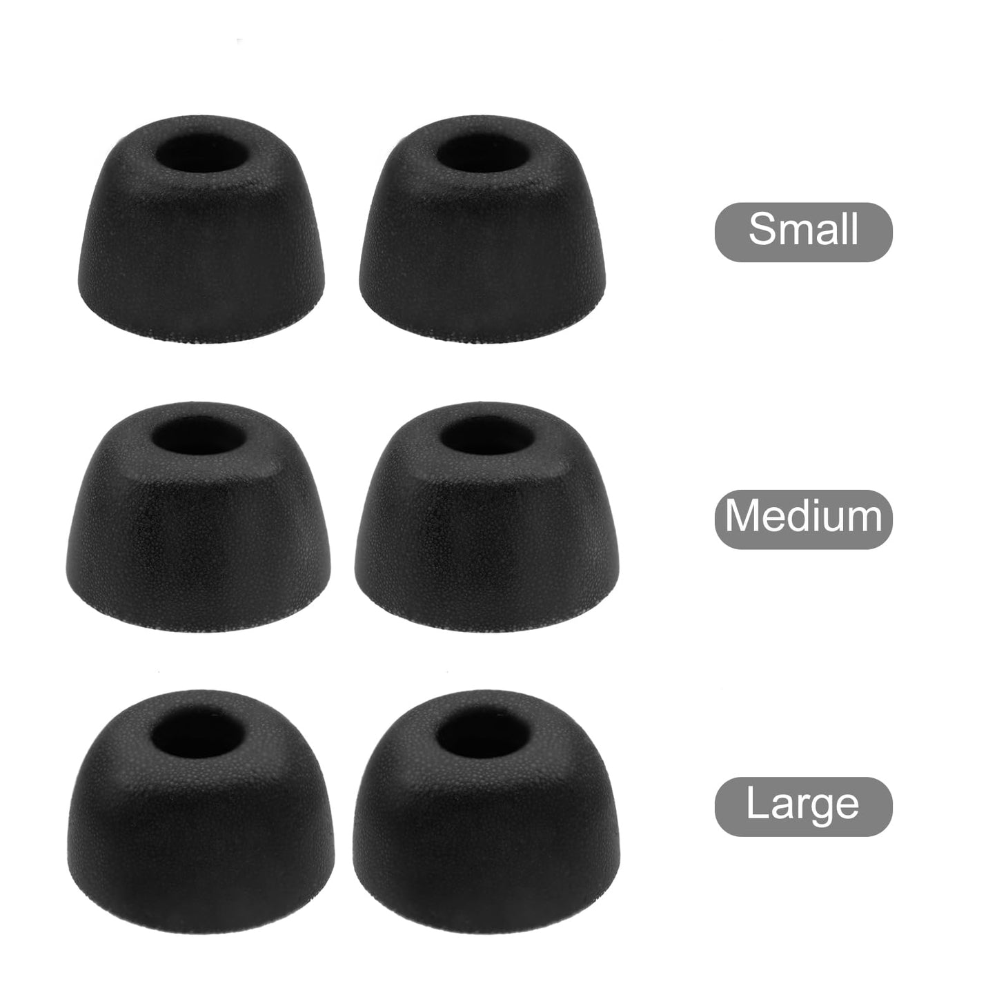 Replacement Foam Eartips Compatible with Soundcore P30i by Anker Earbuds, Comfort Fit (3 Pairs, S/M/L, Black)