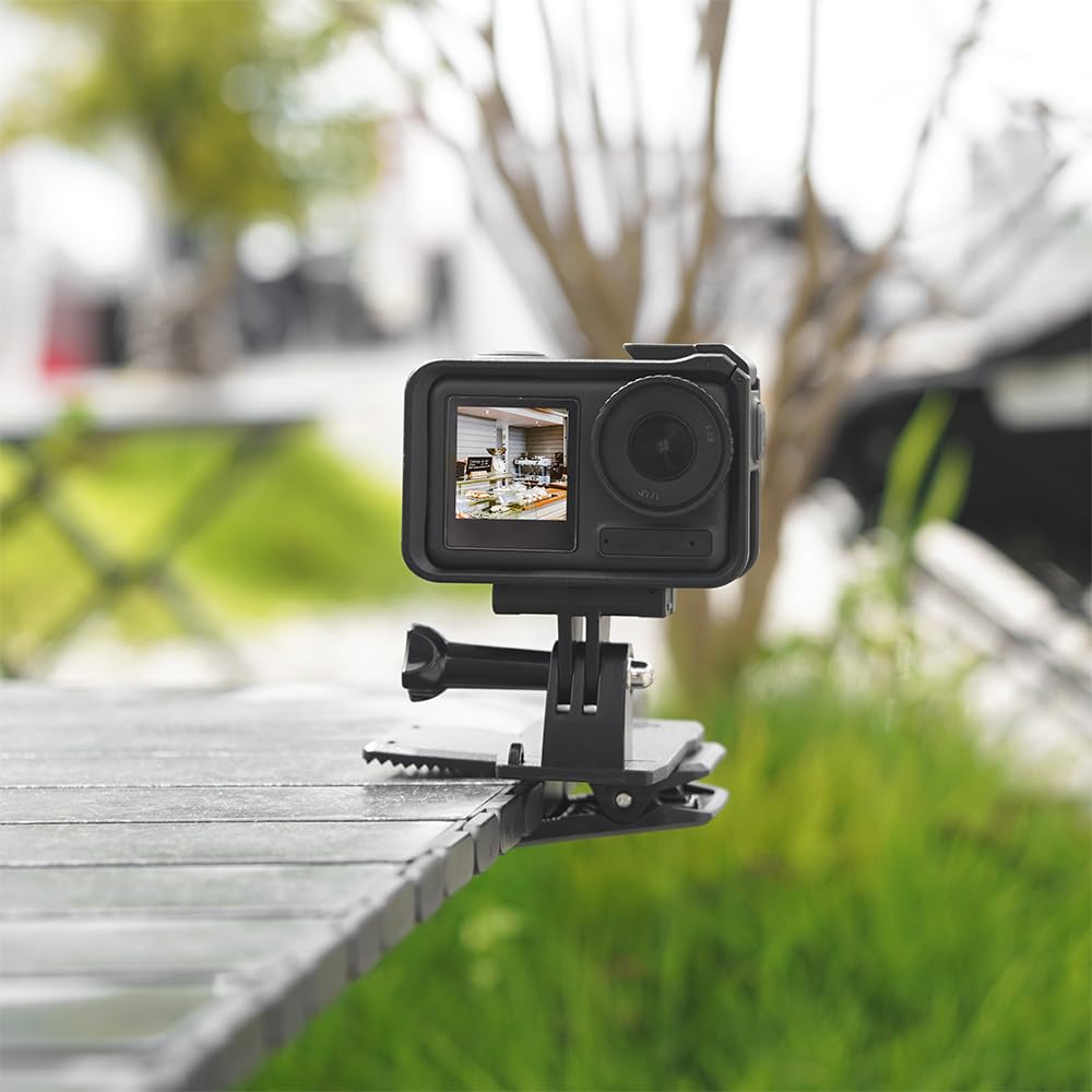 Coyktonty Swivel Backpack Clip Mount for DJI Osmo 360/Action 5 Pro/4 3 2/Pocket 3 2 1/Gopro Series/Insta360 X5/X4/X3/X2/Ace Pro/GO 3S/GO 3 360°