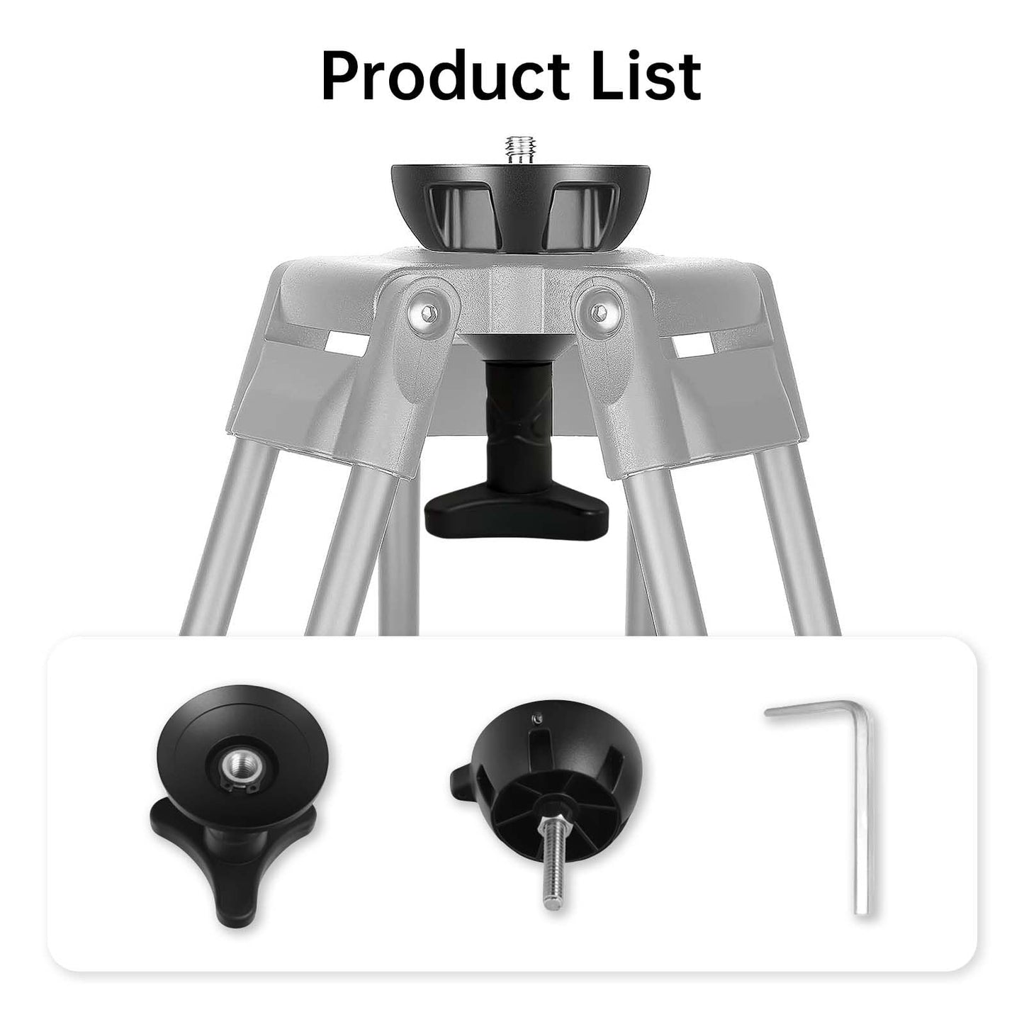 DMIDITIR 75mm Bowl Adapter with Half Ball Mount, 3/8-inch Screws, Tripod Fluid Head Converter (Shorter)