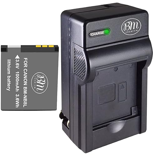 BM Premium NB-8L Battery & Charger Kit for Canon PowerShot A2200 is A3000 is A3100 is A3300 is Digital Camera Includes NB8L Replacement Battery +