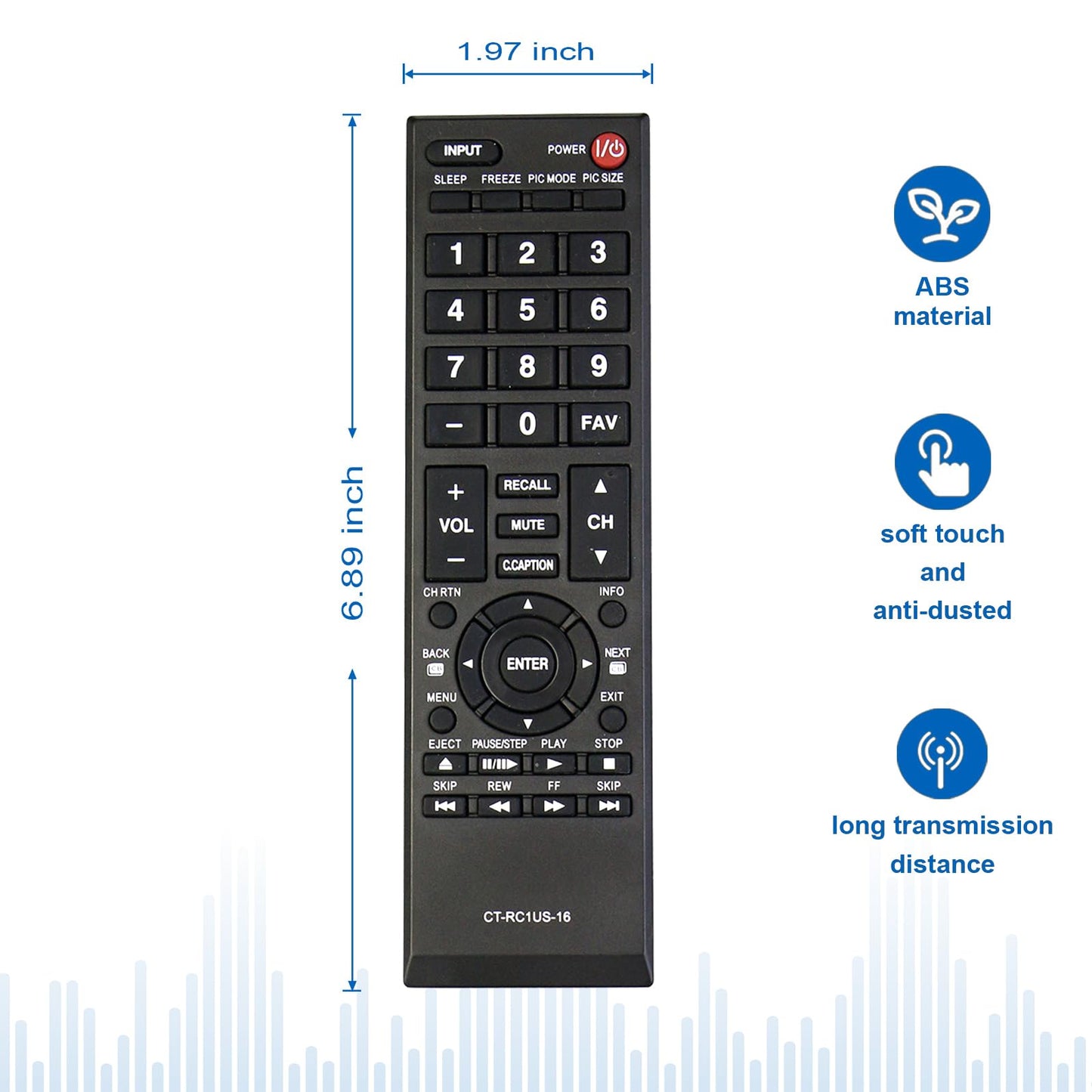 Beyution CT-RC1US-16 Replacement Remote Control Fit for Toshiba TV 43L310U 43L420U 49L310U 49L420U 55L310U 65L350U 19AV600U 19AV600UZ 19C100 19C100U