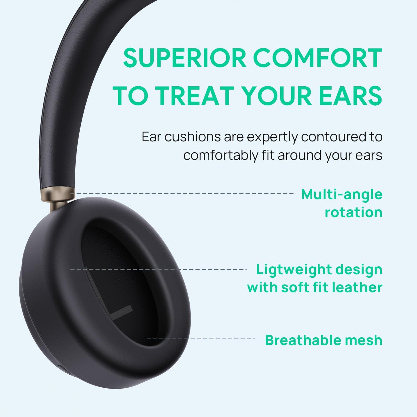 Yealink BH76 Plus UC Wireless Headset for Work, Bluetooth Headsets with Microphone Active Noise Cancelling, Retractable Mic Arm, ANC Business Headsets