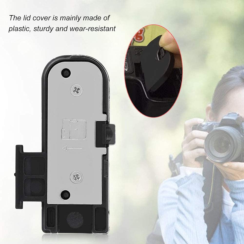 Acouto Battery Door Cover Lid Replacement Digital Camera Battery Cover Repair Parts Fit for D5100 Cameras Metal and Plastic