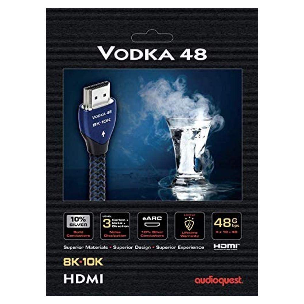 AudioQuest Vodka 48 0.75m 8K-10K 48Gbps HDMI Cable (2.5ft)