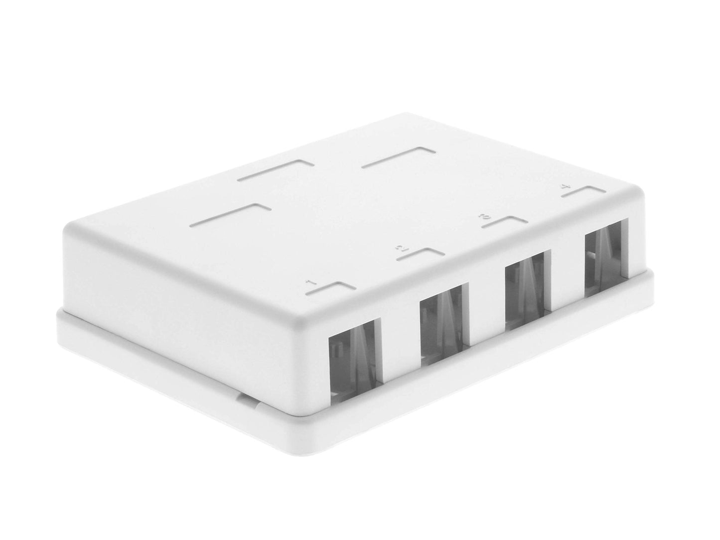 Networx® 4-Port Ethernet Keystone Jack Surface Mount Box, Unloaded, White