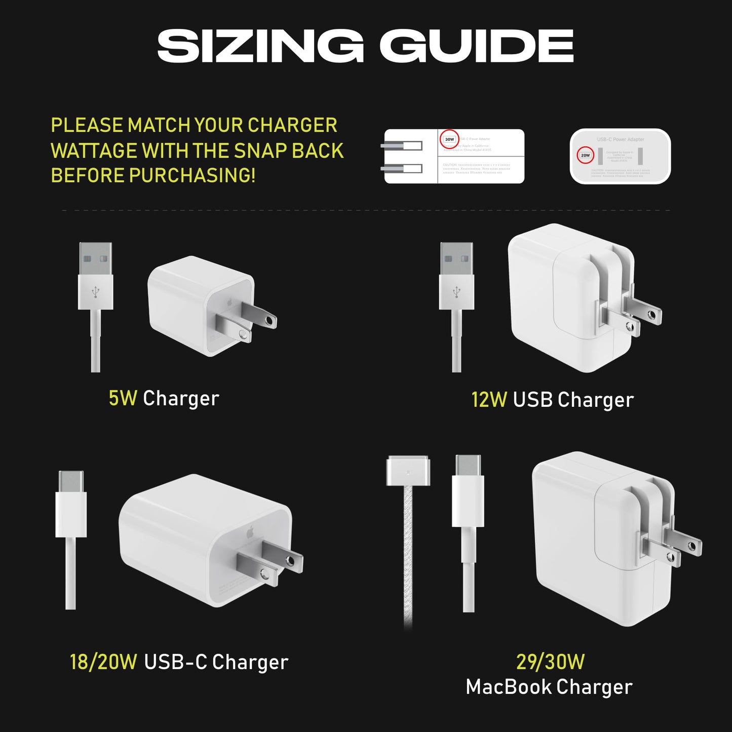 The Snap Back Charger Winder Compatible with Apple 20W/18W USB-C Chargers for Travel and Cable Management