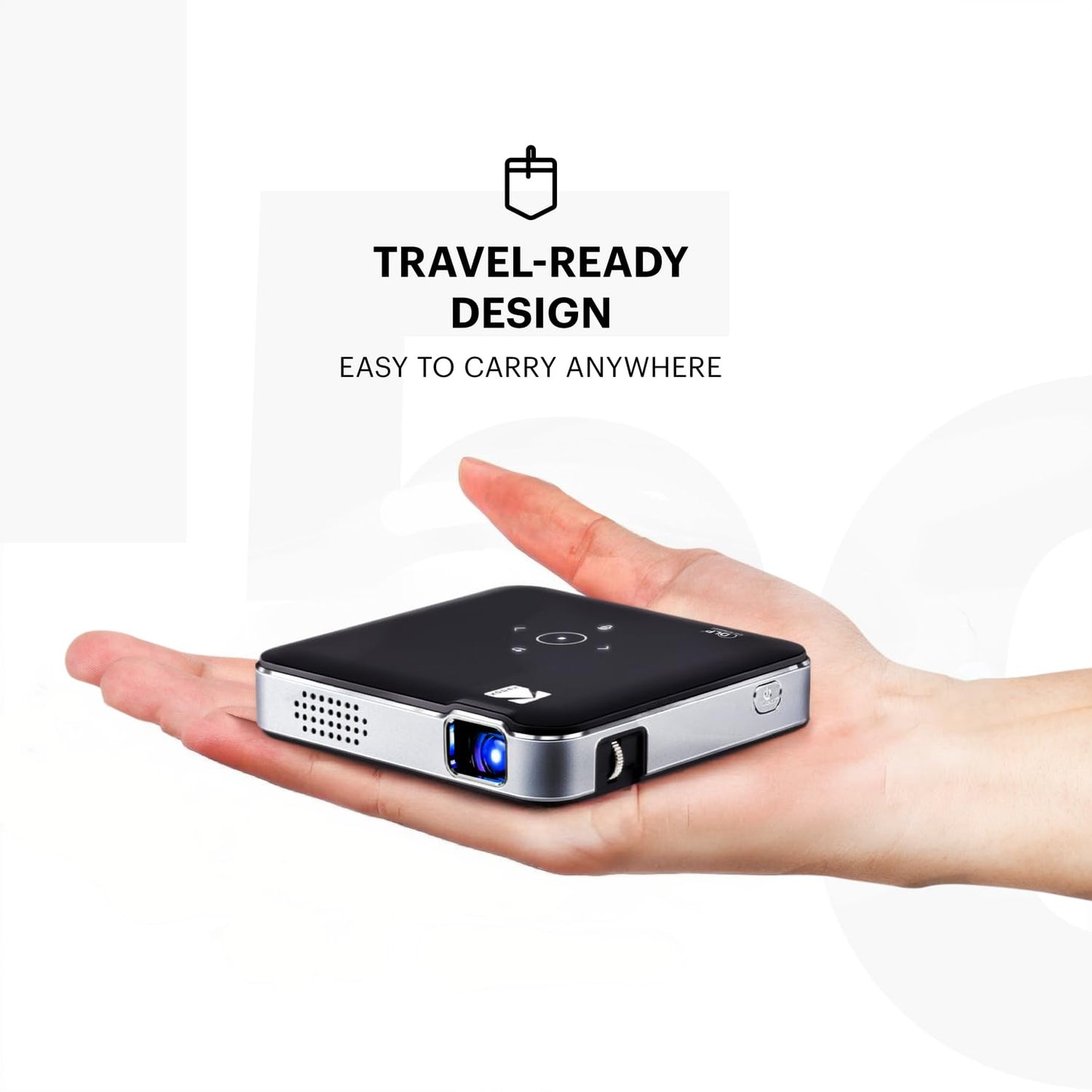 KODAK Luma 150 Complete Kit - Wireless Mini Pocket DLP Projector with Case, Tripod, 60” Screen, Rechargeable Battery, Built-in Speaker, HDMI, USB