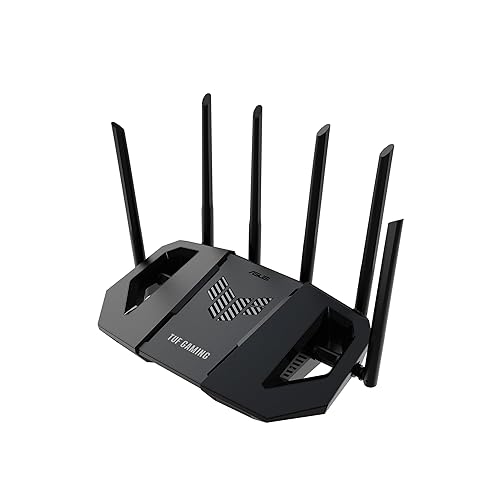 ASUS TUF Gaming BE6500 WiFi 7 Router - Dual-Band, Up to 6.5 Gbps Wireless, Game Accelerator, Multi-Link Operation (MLO), (x4) 2.5GbE Ports, Mesh + VPN