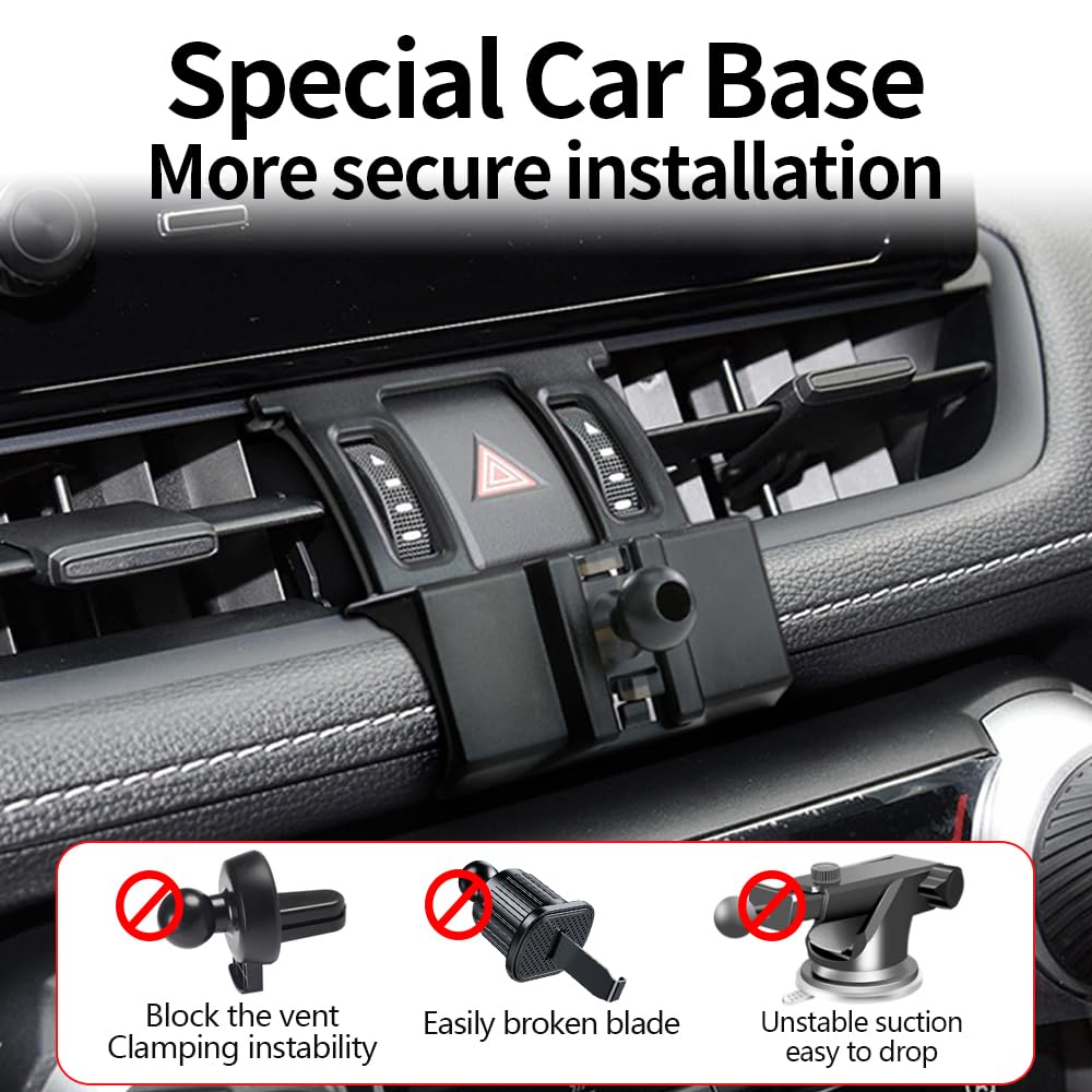 LUNQIN Car Magnetic Phone Mount for 2019-2025 Toyota RAV4 XLE Premium Adventure TRD Off-Road Limited & RAV4 Hybrid XSE Limited,RAV 4 Prime XSE Auto