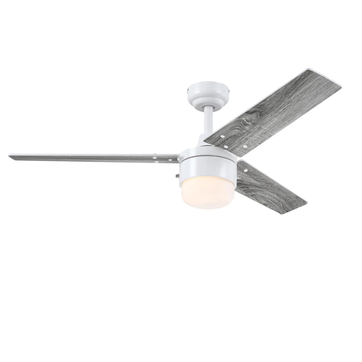 Westinghouse Lighting Talia Traditional 48-Inch Matte White Indoor Ceiling Fan, LED Light Fixture, Opal Frosted Glass