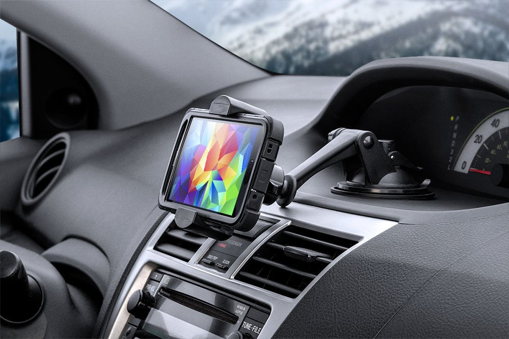 ARKON Mounts Sticky Suction Mount with RoadVise Phone Holder For Cars and Trucks, Fully Adjustable with Powerful Suction Mount or Dash Mounting, Fits