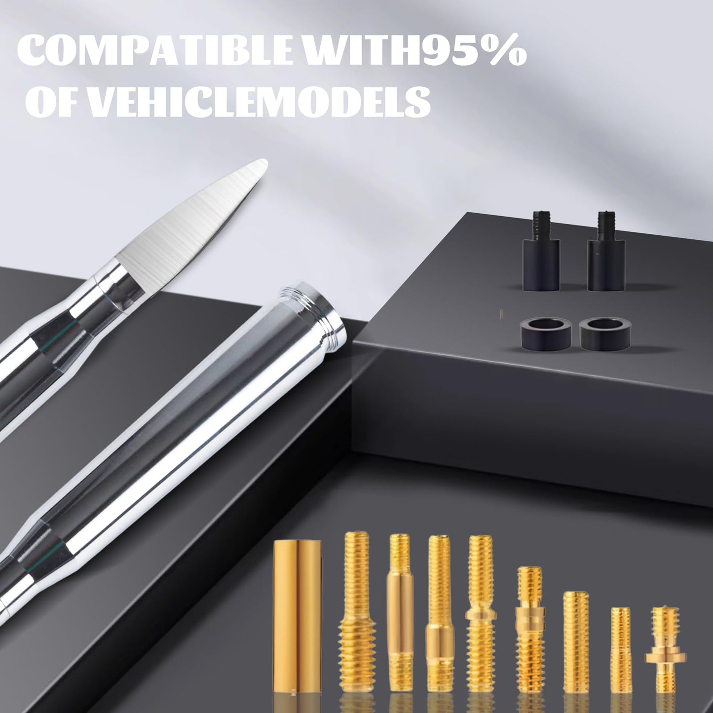 Famobay Chrome Stubby Bullet Antenna Car Truck Antenna Chevy Silverado & GMC Sierra Trucks Heavy Duty Pickup Trucks Accessories?7.8inch Chrome?
