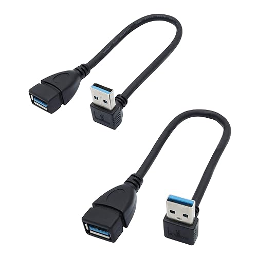 Chadou Male to Female Extension Cable - 2Pack USB 3.0 Male to Female Adapter 7.9inches (20cm)