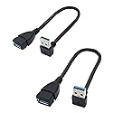 Chadou Male to Female Extension Cable - 2Pack USB 3.0 Male to Female Adapter 7.9inches (20cm)