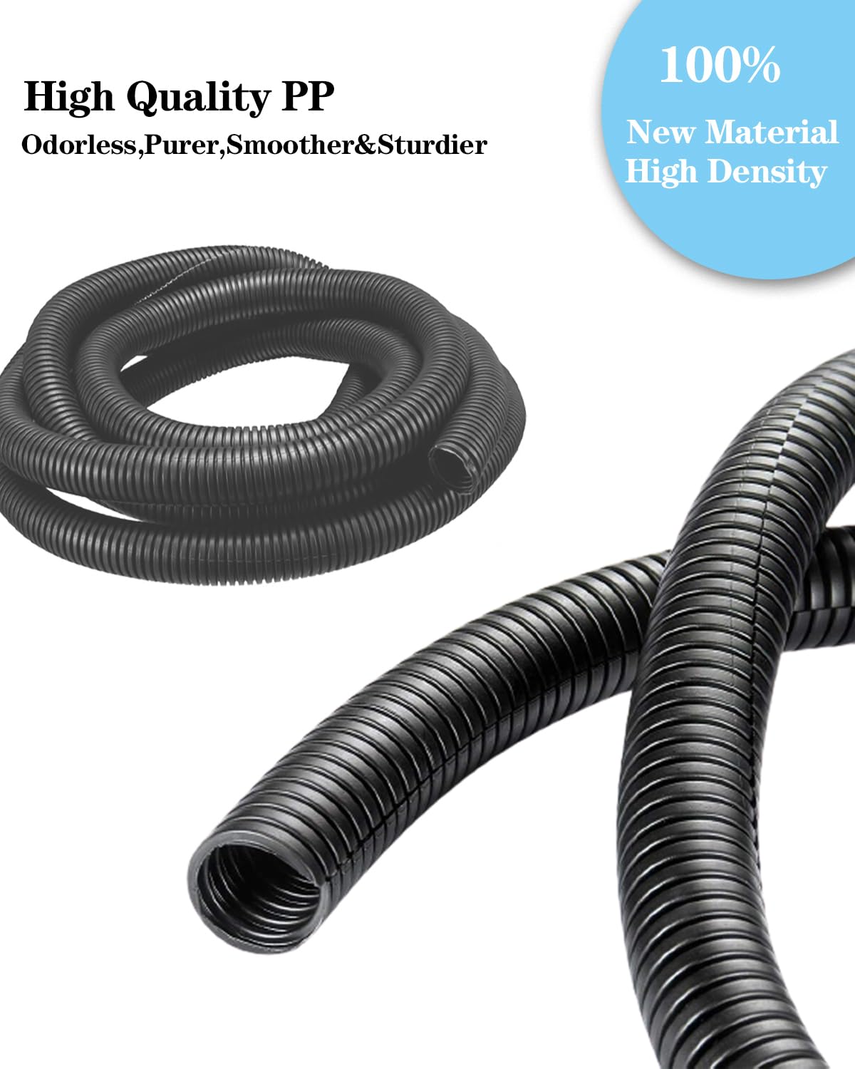 1/4 Inch Wire Loom Split Tubing - 33 ft Cord Protector Electric Wires Covers, Automotive Wire Flexible Conduit, Plastic Wire Cover(1/4"- 33ft, Black)