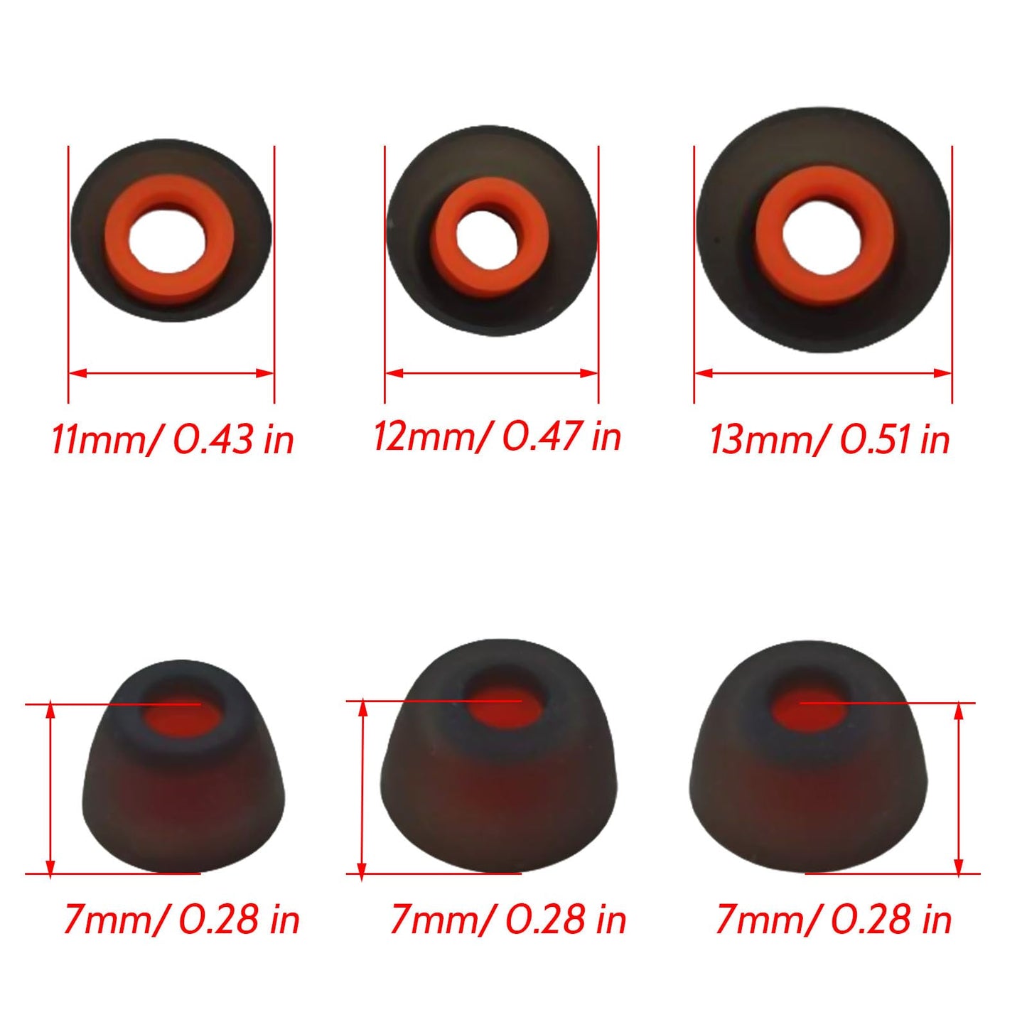 6 Pairs Premium Ear Tips for JBL Tune TWS Earbuds in Ear Tips, Soft Silicone Washable Noise Reducing Secure fit for June 230NC TWS/Tune 125TWS /Tune
