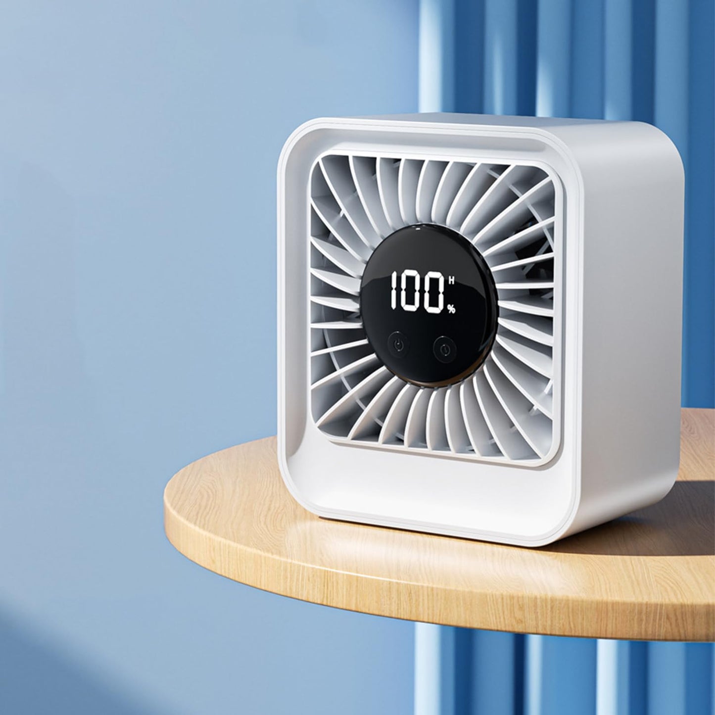 Seklirax Type-C ABS Desktop Cooling Fans 4000mAh Quiet Table Top Fans Adjustable 8-Speed with Turbo Airflow & Digital Display for Bedroom Home Dorm