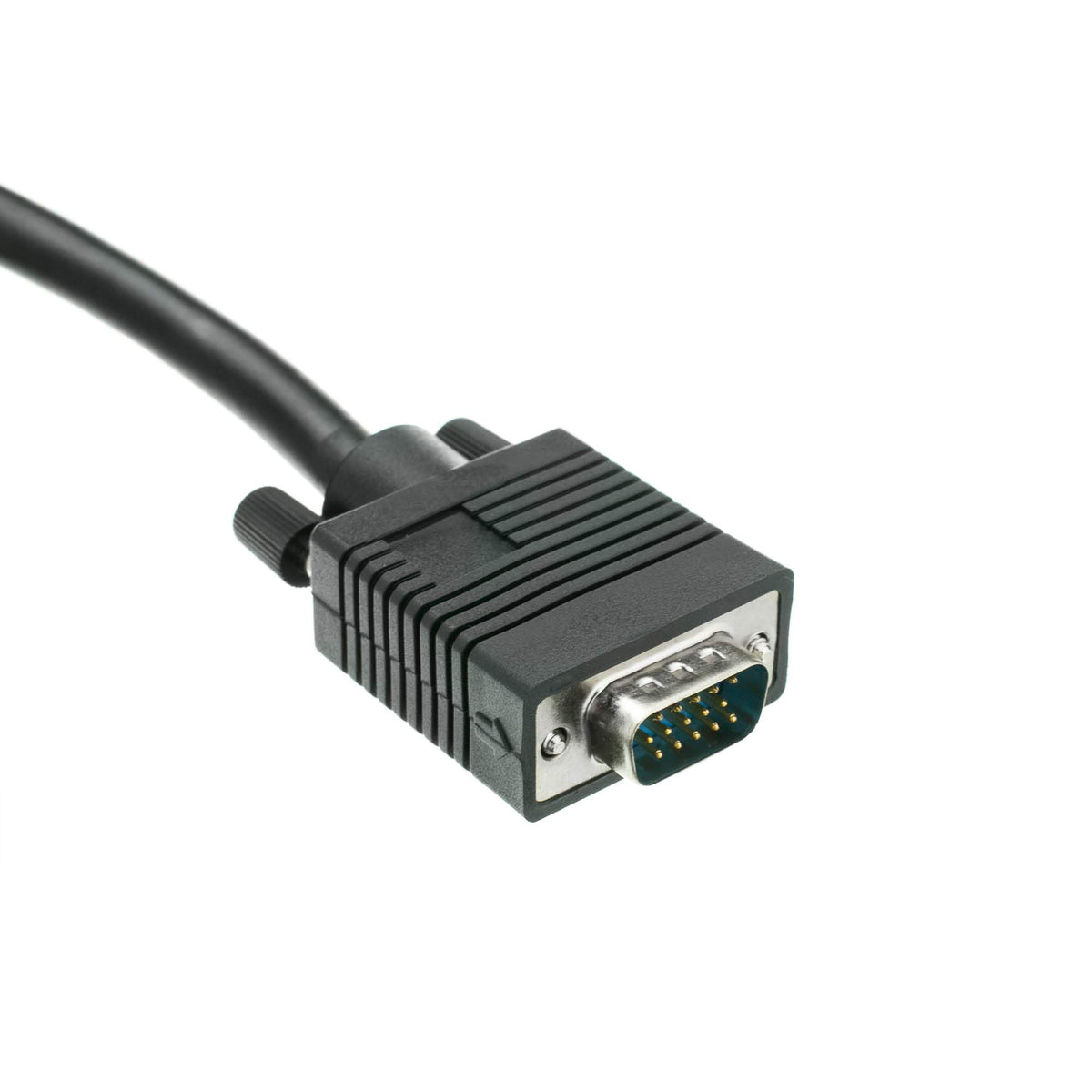 CableWholesale VGA to VGA Cable SVGA HD15 Male Coaxial Computer Monitor Cable, Male to Male Double Shielded HD Resolution 2048P Video Cable, Black, 50