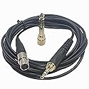 Rhinenet Replacement Cable for AKG Q701 / K712 / K702 / K240 / K240 MK II / K141 / K171 Headphones Audio Cable Wire with 6.35mm Adapter