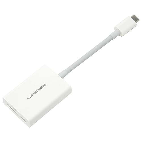 Lasden USB-C Pro Memory Card Reader for MicroSD/SD/SDHC/SDXC, UHS-II High Speed 2 in 1 Micro SD + SD to USB Type C Interface