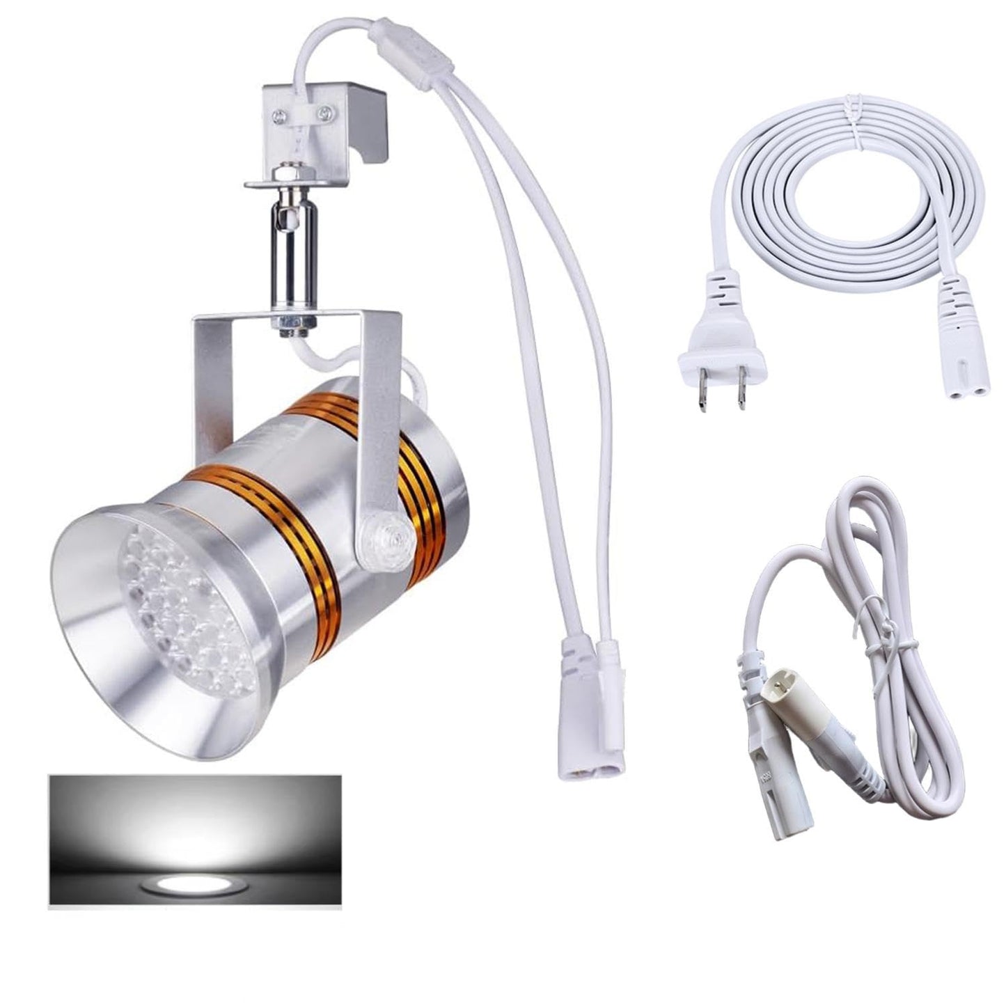 75W High-Power LED Spotlight, Jewelry Display Light, Full Spectrum Plant Grow Light, Aquarium Light, Hook or Ceiling Mount (6000K) White Light