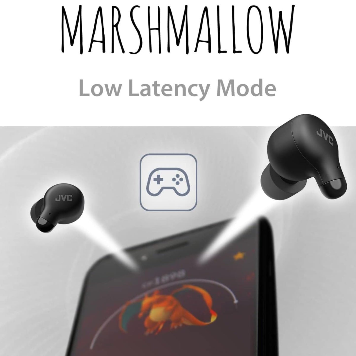 JVC Marshmallow True Wireless Bluetooth 5.3 Earbuds - 28H Battery, Memory Foam Earpieces for All-Day Comfort, IPX4 Water Resistant, Mic, Compact…