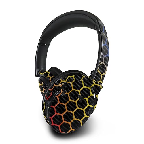 MightySkins Carbon Fiber Skin Compatible with Bose QuietComfort 45 Headphones Primary Honeycomb | Protective, Durable Textured Carbon Fiber Finish…