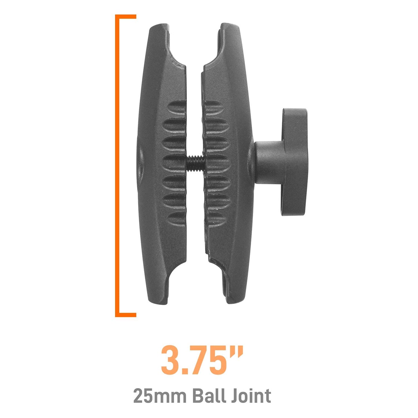 iBOLT Composite 3.75 inch Double Socket Arm for All Industry Standard 1-inch / 25mm / B Size Ball adapters