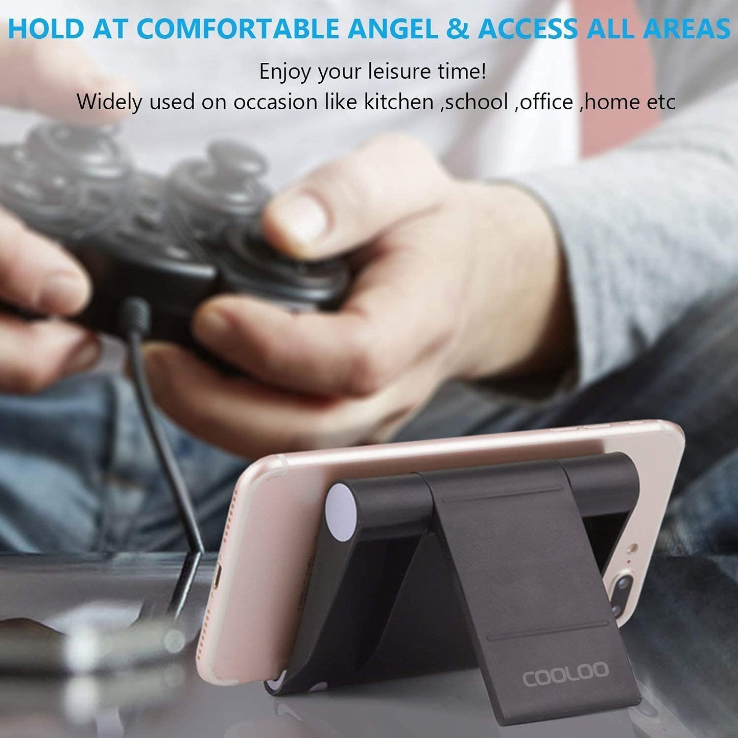Cell Phone Stand Multi-Angle,?2 Pack? Tablet Stand Universal Smartphones for Holder Tablets(6-11"), e-Reader, Compatible Phone XS/XR/8/8 Plus/7/7