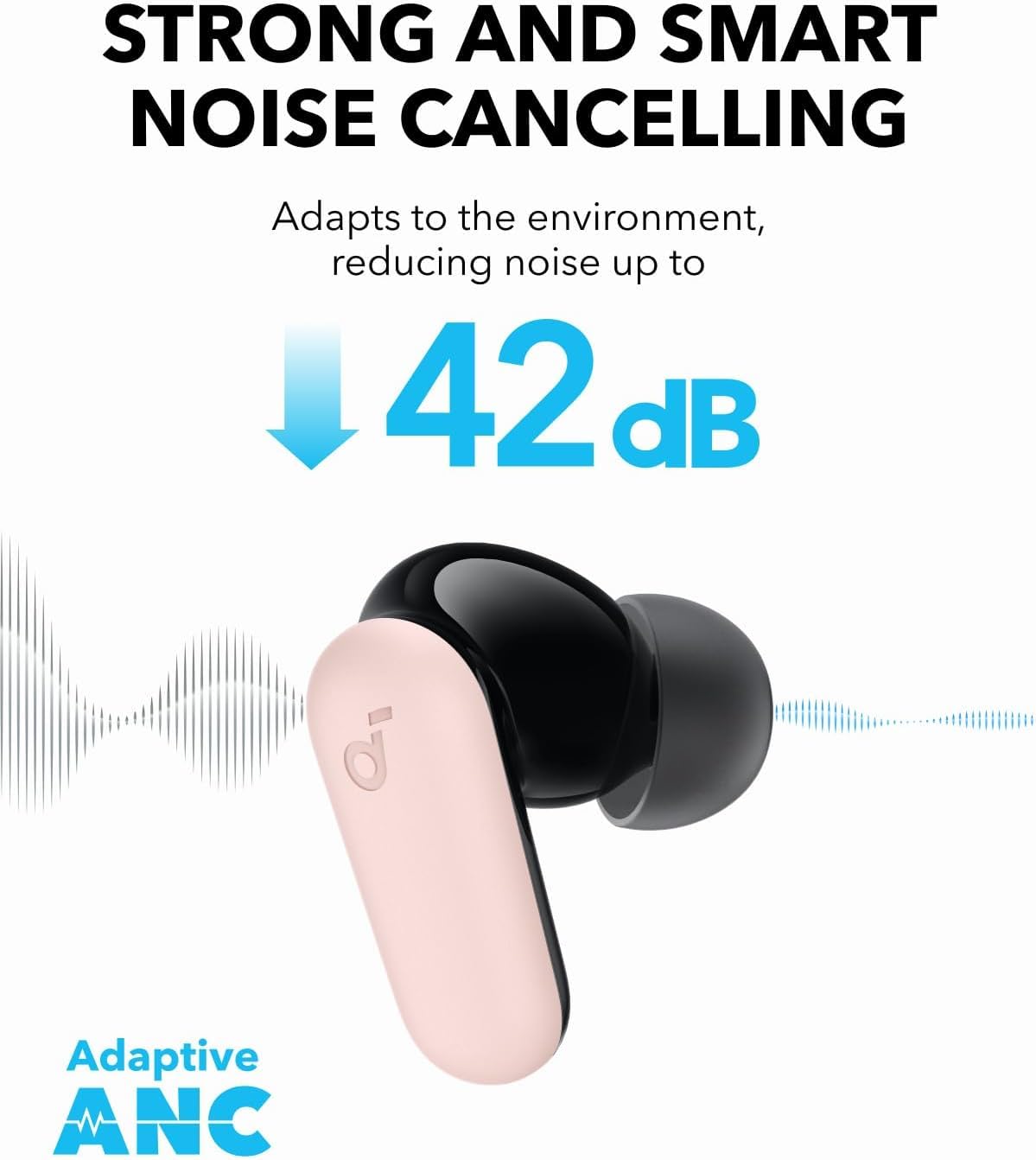 Soundcore P30i by Anker Noise Cancelling Earbuds, Hands-Free Viewing