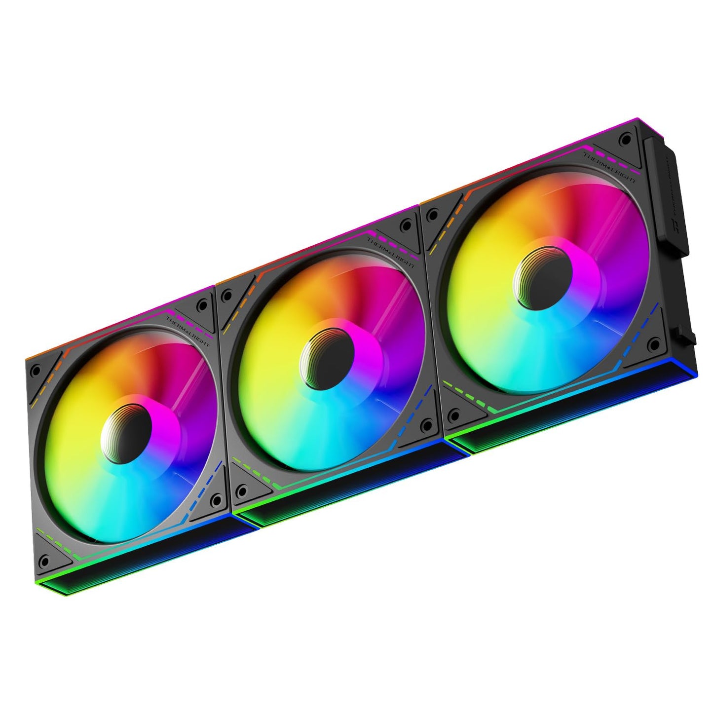 TR Thermalright TL-M12Q-S X3 120mm ARGB PC Fans, Triple Pack, Infinity Mirror ARGB Lighting Effects, Cableless Connection Between Fans, Single Cable