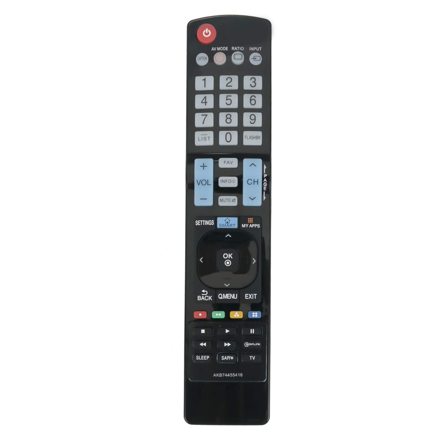 AKB74455416 Replaced Remote fit for LG LED LCD TV 50LF5800 55LF5800 50LF6100 55LF6100 60LF6100 50LF6090 55LF6090 60LF6090 32LF5800 42LF5800 40LF6300