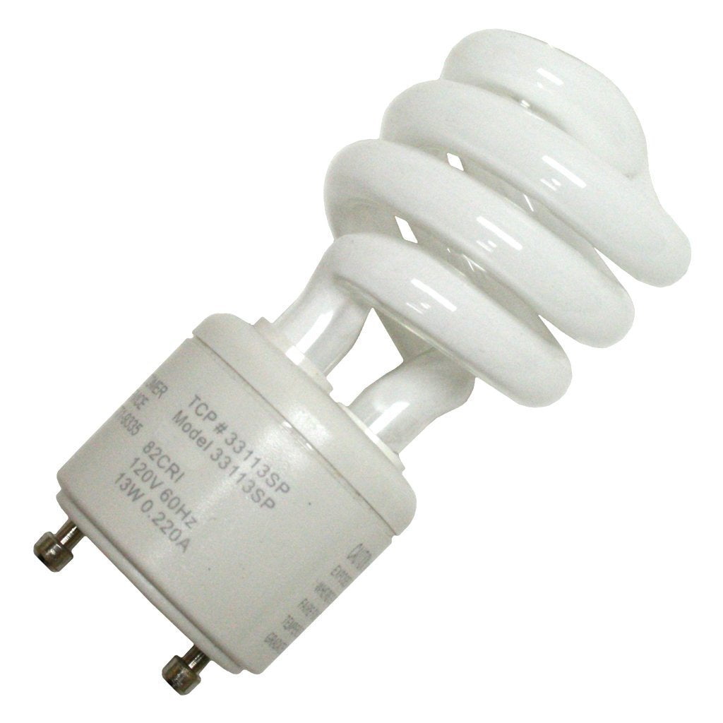 (Case of 6) TCP 33127SP35K 27-watt Spring Lamp CFL GU Light Bulb, 3500-Kelvin