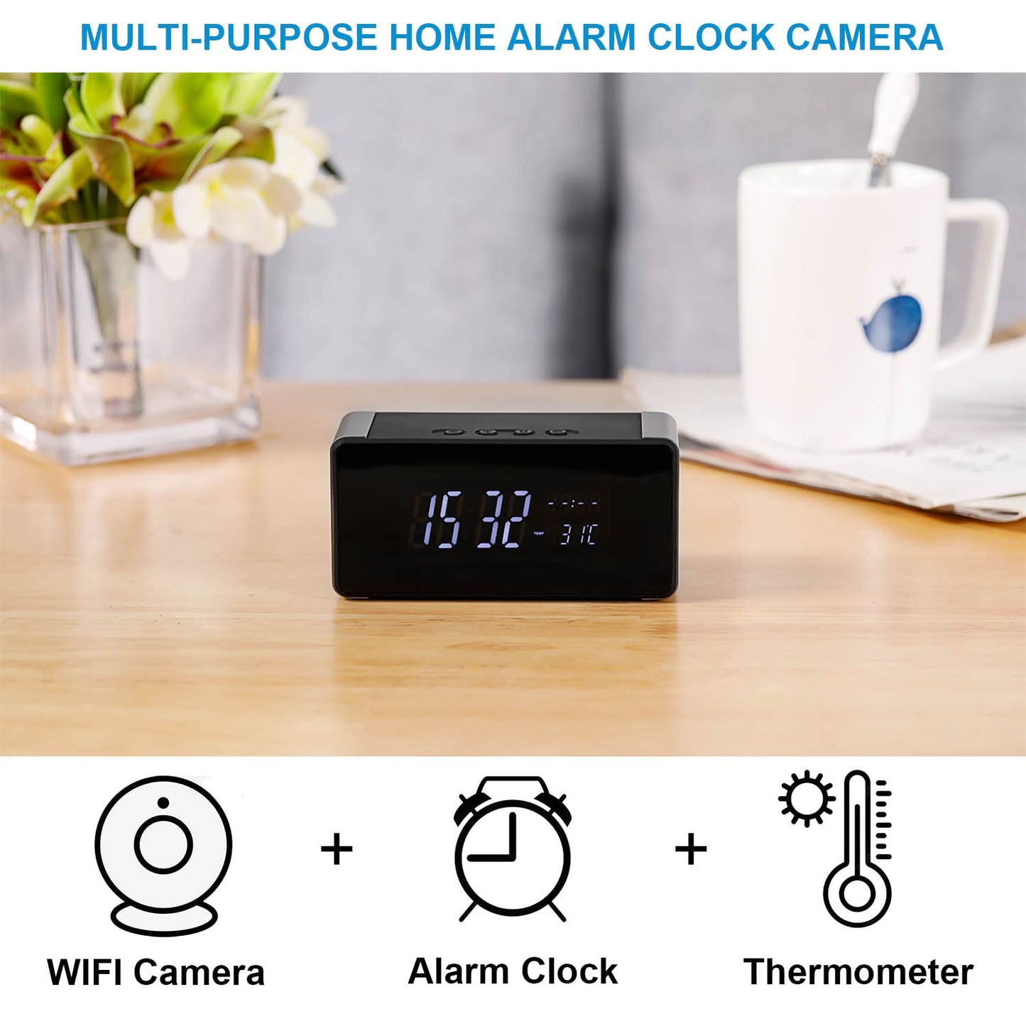 QAOLZCC WiFi Security Camera, Full HD 4K/2K/1080P Security Nanny Cam for Home Safety Support 5G&2.4G with Night Vision and Motion Detection, APP