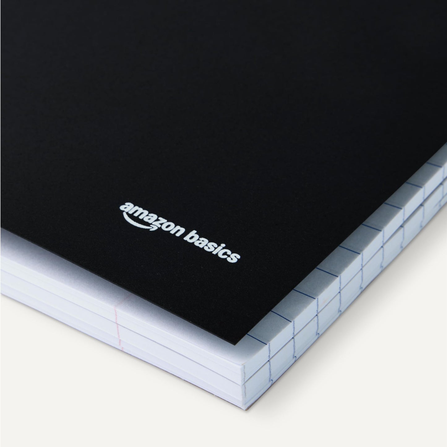 Amazon Basics Wide Ruled 3-Subject Spiral Notebook, 150 Sheets, 8.5 x 10.5 Inches, Black, 2-Pack